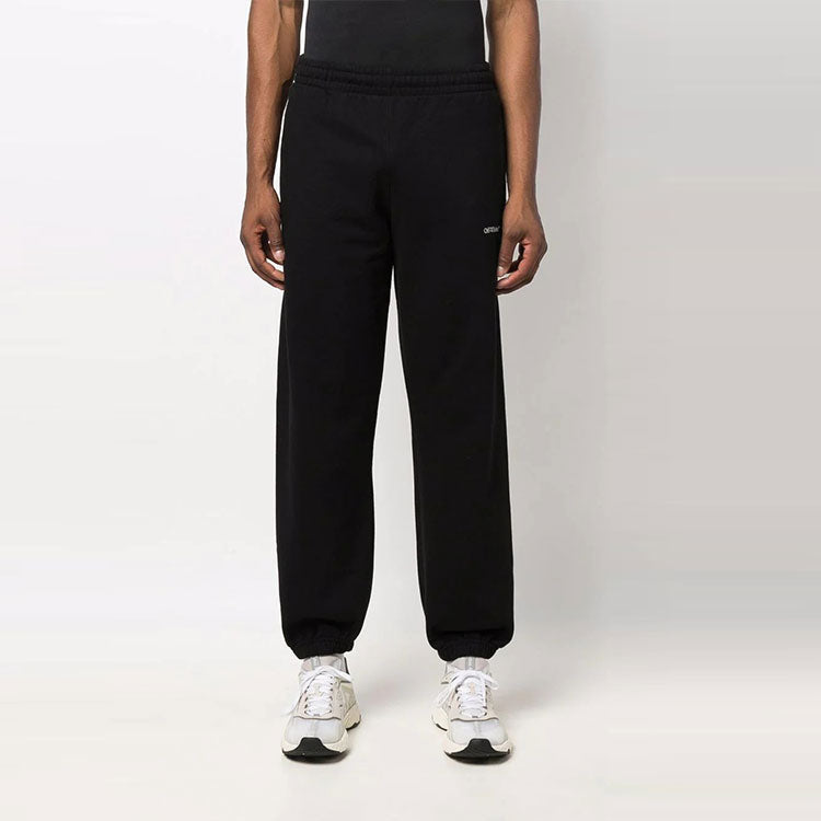 Men's Off-White FW21 Arrow Pattern Sports Pants/Trousers/Joggers Black OMCH029F21FLE0031084
