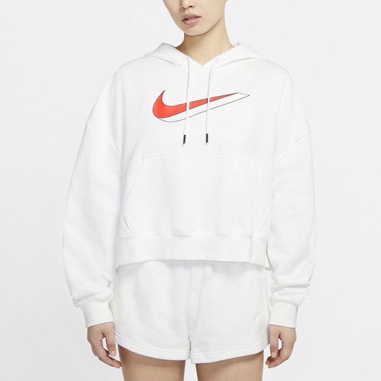 (WMNS) Nike Casual Sports Pullover hoodie White DJ1075-100