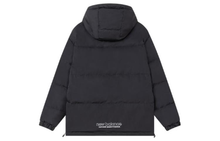 New Balance logo Sportswear Puffer Asia Sizing 'Black White' 5PC44733-BK