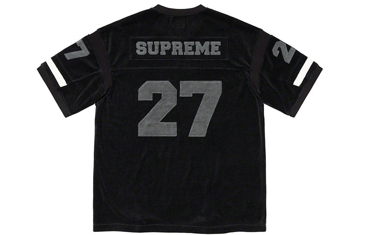 Supreme FW19 Week 8 Velour Football Jersey 'Black' SUP-FW19-785