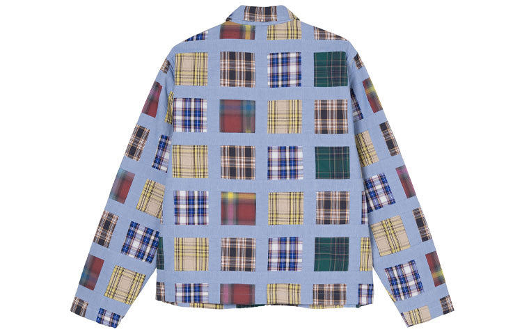 Stussy Splicing Plaid Zipper Jacket Unisex Splicing 115586-PLAD