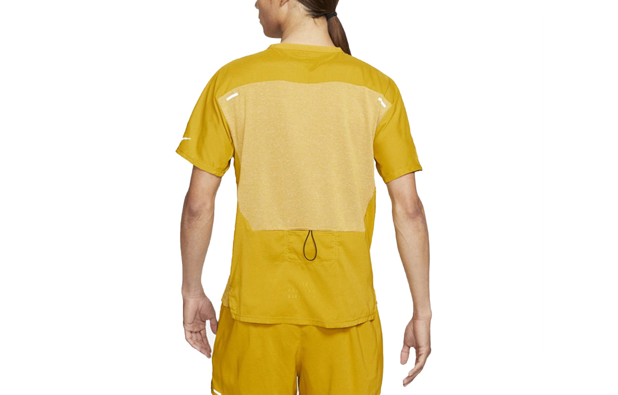 Nike Ultra Run Division Training Sports Quick Dry Breathable Short Sleeve Yellow DA1299-392