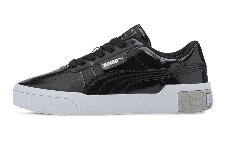 (GS) PUMA Cali Patent Casual Board Shoes Black/White/Grey 373159-02