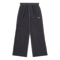 (WMNS) PUMA ESS Elevated Denim-Like Pants 'Black' 693763-01