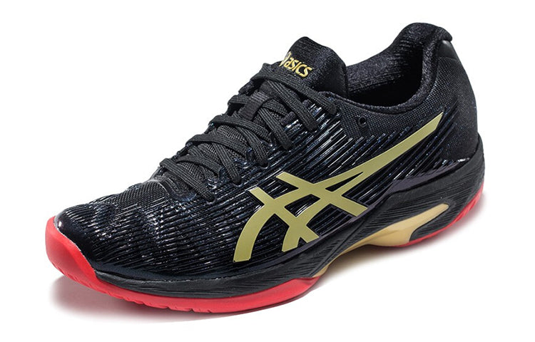 (WMNS) ASICS Solution Speed FF L.E Black/Gold 1042A047-001