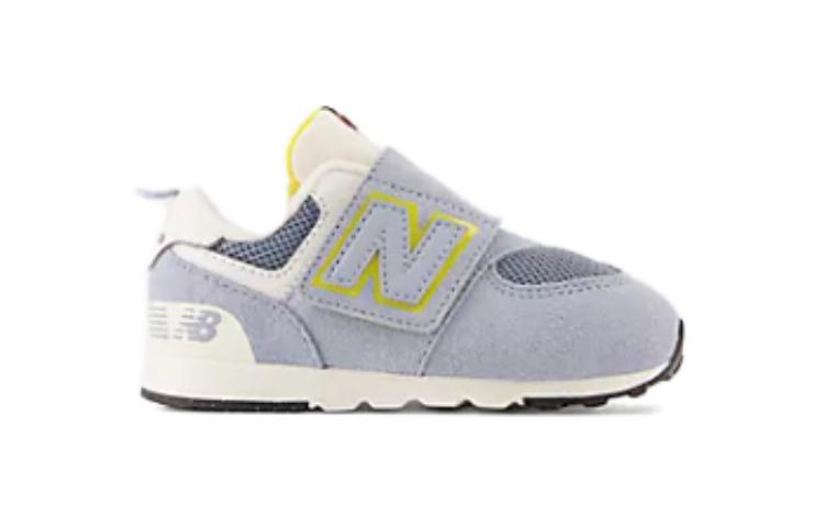 (TD) New Balance 574 New-B Hook & Loop Wide 'Light Arctic Grey Yellow' NW574KB1