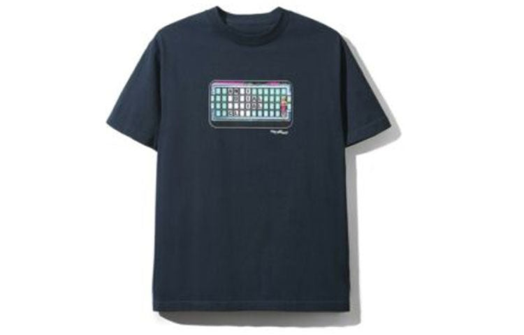 ANTI SOCIAL SOCIAL CLUB Multi-Color Keyboard Short Sleeve Unisex Navy Blue ASST353