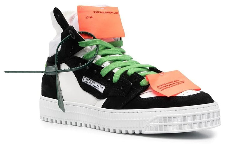 Off-White Off-Court 3.0 High 'Black White Green' OMIA065S22LEA0040155