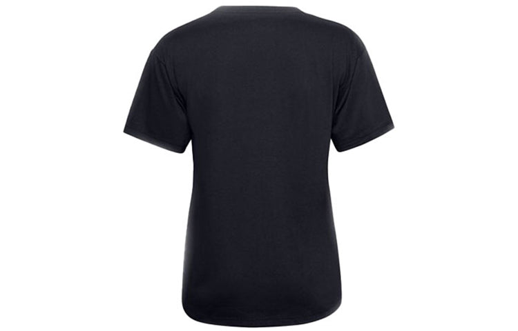 (WMNS) Under Armour Wordmark Graphic Tee 'Black' 1358657-001