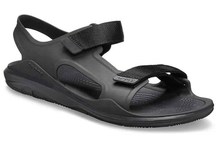 (WMNS) Crocs Swiftwater Sandals 'Black' 206527-060