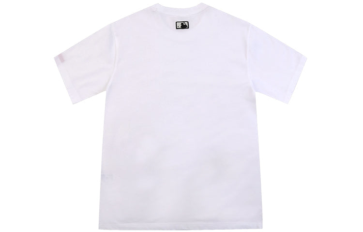 MLB New York Yankees Label Round Neck Short Sleeve Unisex White 31TS02031-50W