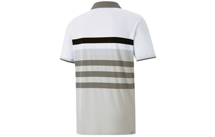 PUMA MATTR One Way Golf Polo Shirt 'Grey White Black' 599115-02