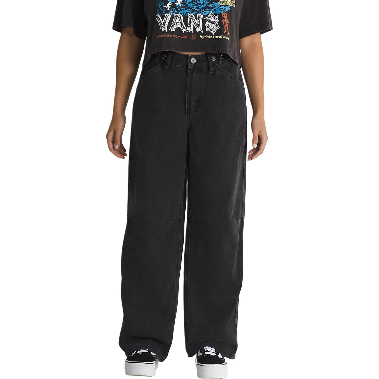 (WMNS) Vans Curbside Pants 'Black' VN000FVHBLK