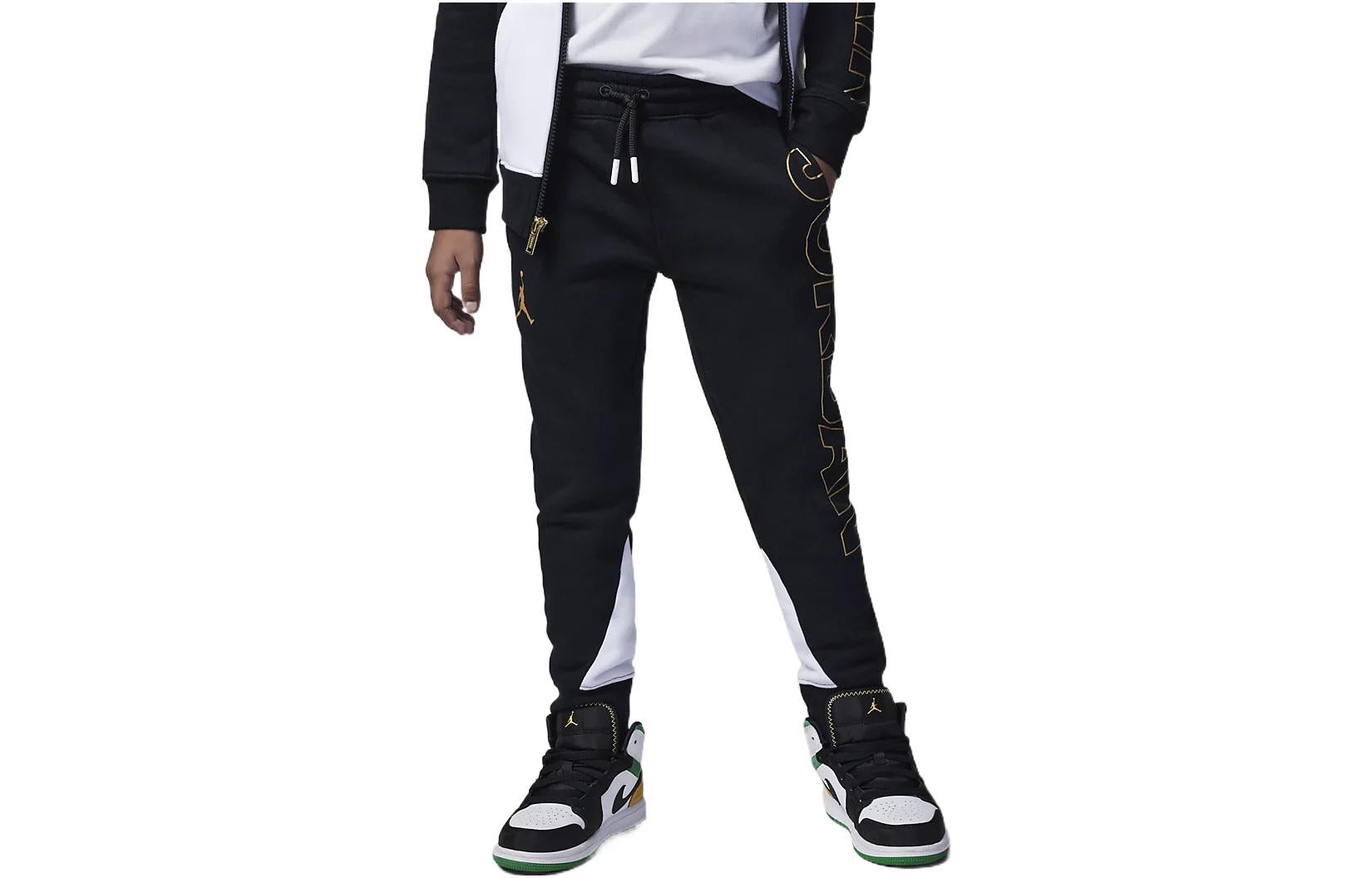 (GS) Air Jordan Holiday Shine Sweatpants 'Black' FB9458-010