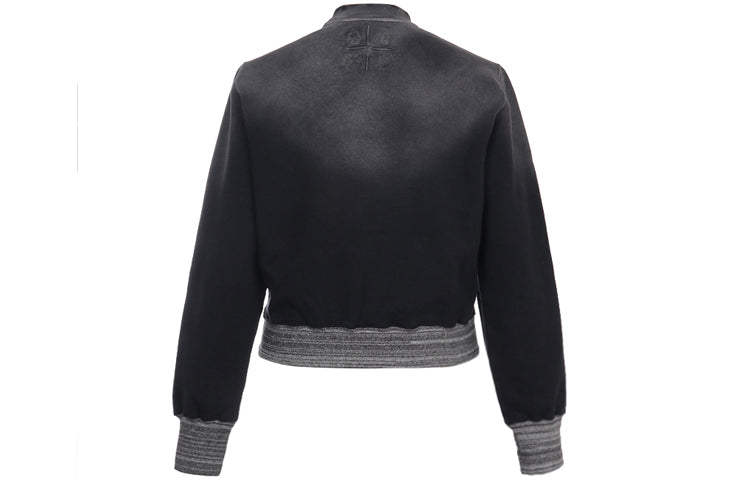 Men's KENZO Embroidered Alphabet Stand Collar Pullover Black FA5-5SW510-4MS-99