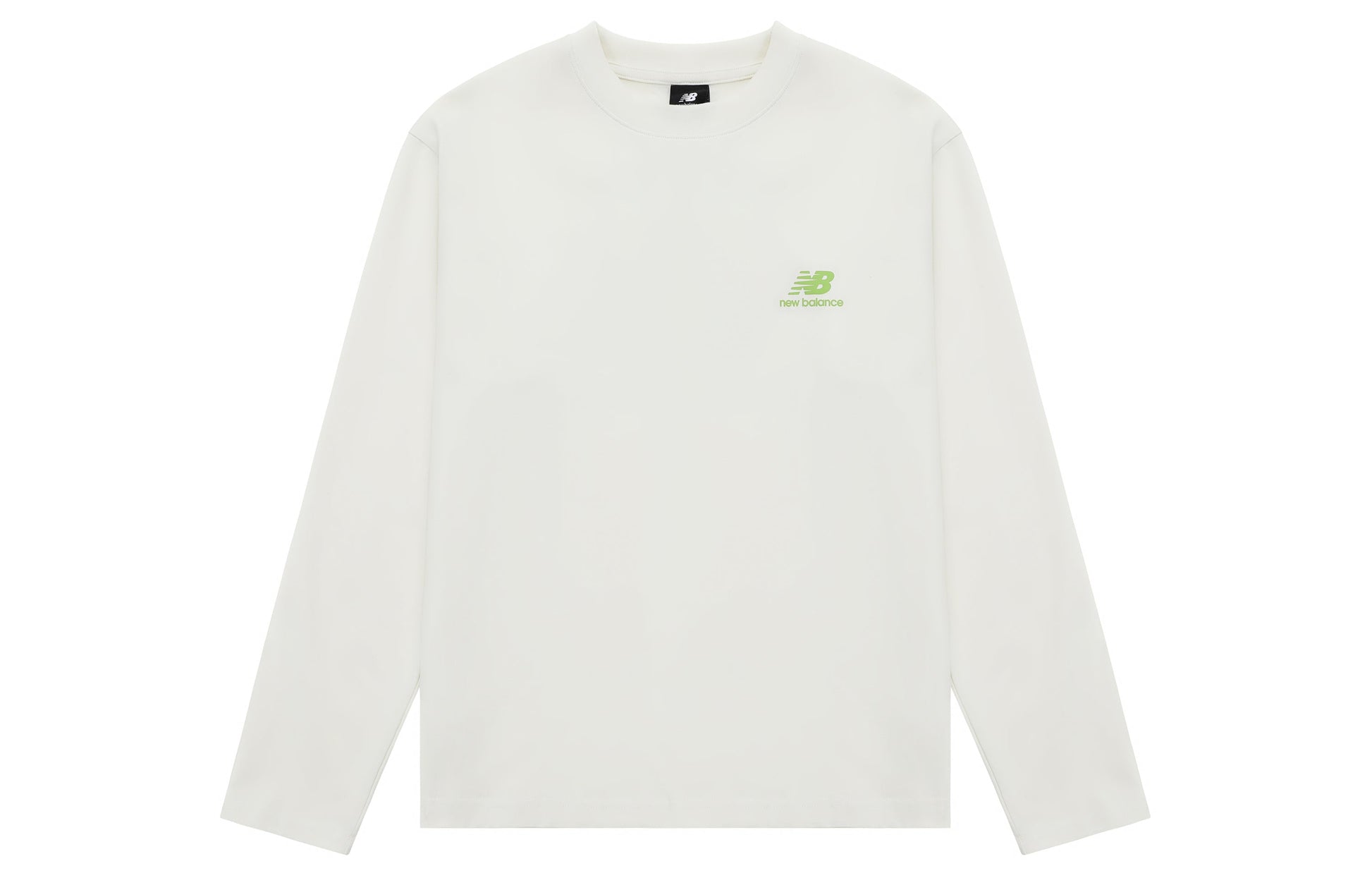 New Balance Logo Graphic Print Top Asia Sizing 'White Green' AMT31329-CIC