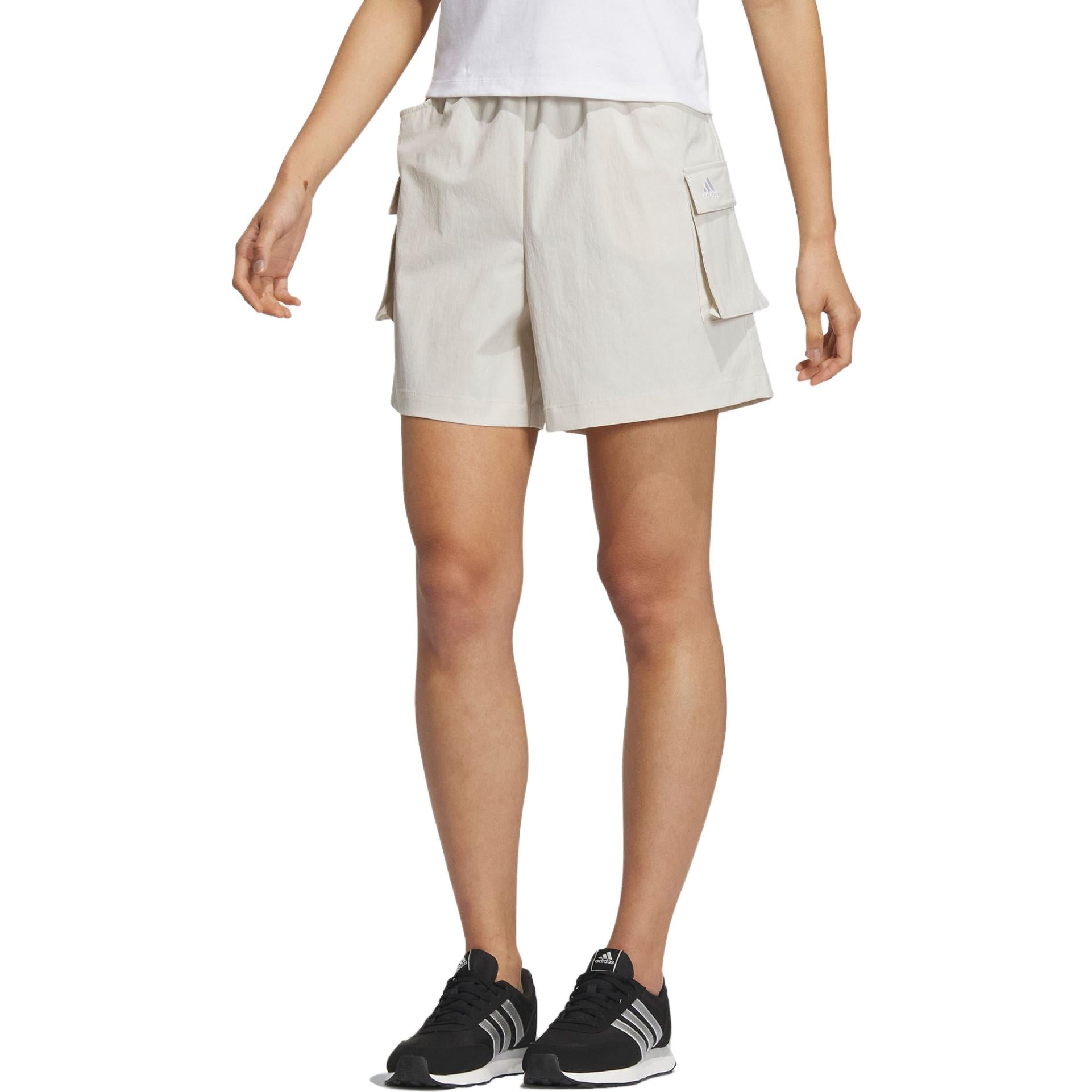 (WMNS) adidas Cargo Loose Water Repellent Pockets Shorts 'Gray White' IS7408