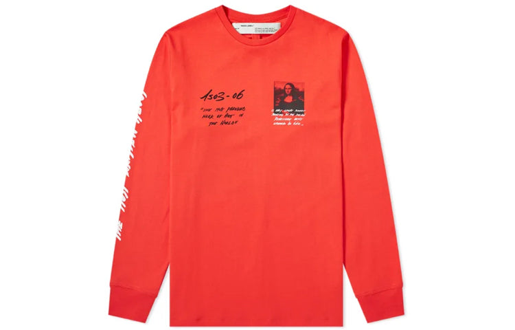Off-White SS19 Mens Logo Long Sleeve Mona Lisa OMAB001S191850052010