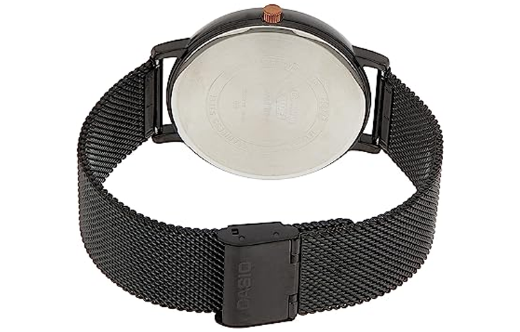Men's CASIO Dress Series Waterproof Quartz Dial 43mm Stainless Steel Strap Watch Mens Black Analog MTP-B105MB-1AV