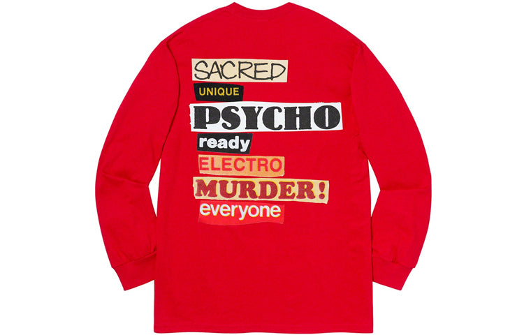 Supreme SS20 Week 1 Sacred Unique L/S Tee Back Alphabet Long Sleeves Unisex Red SUP-SS20-336