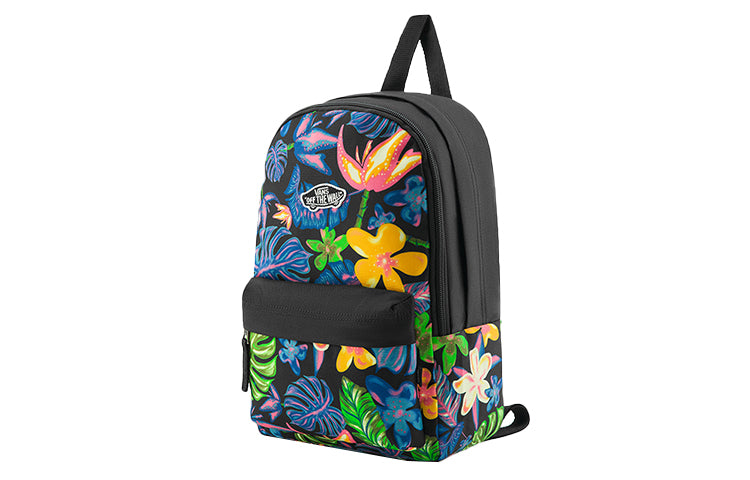 Vans Vintage Flower All-over Print Backpack 'Black Blue Yellow' VN0A4DROZEN