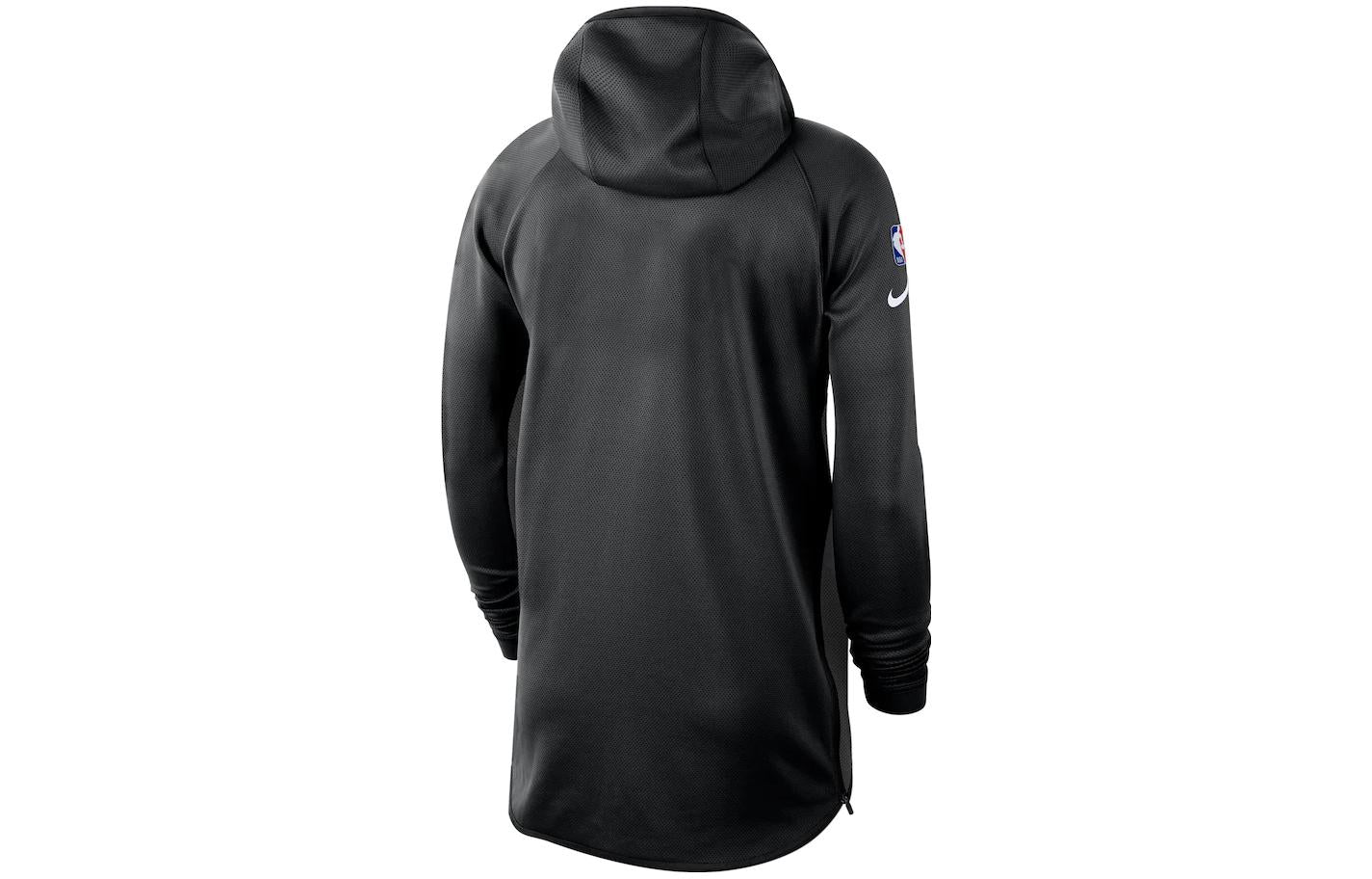 Men's Nike NBA Spurs Award Limited Therma Player Edition Printing Alphabet Zipper Hooded Jacket Black AT9485-010