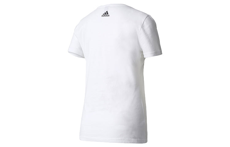 (WMNS) adidas Special Linear T-Shirt 'White Black' BP8374