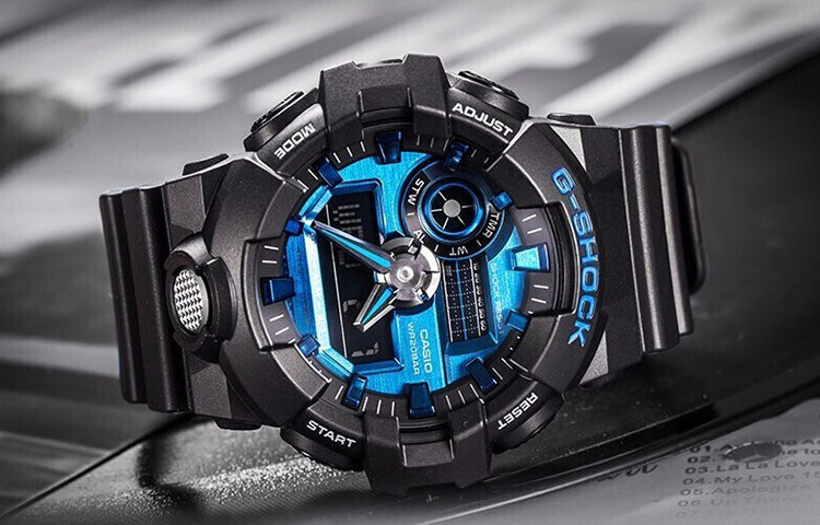 CASIO G-Shock Analog-Digital 'Black Blue' GA-710-1A2PR
