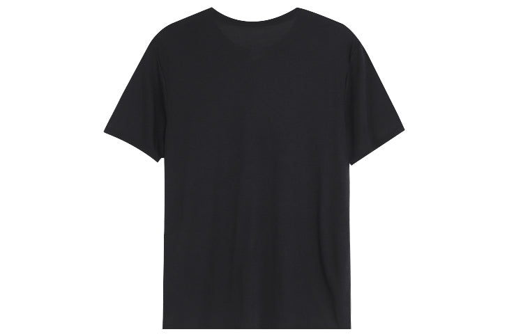 Air Jordan Large Logo Printing Sports Knit Round Neck Short Sleeve Black 834474-010