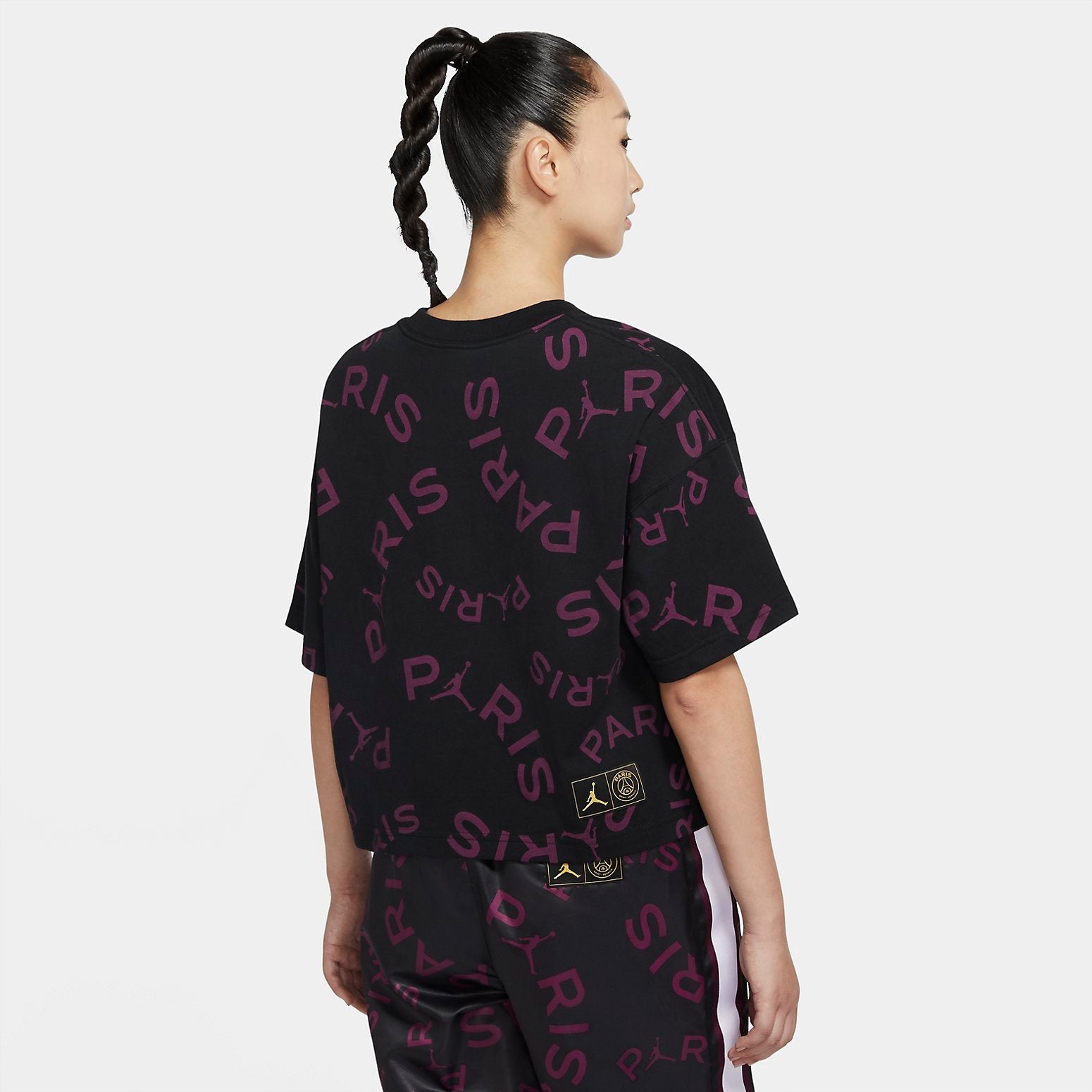 (WMNS) Air Jordan x PSG Boxy T-Shirt 'Black' CU5697-010