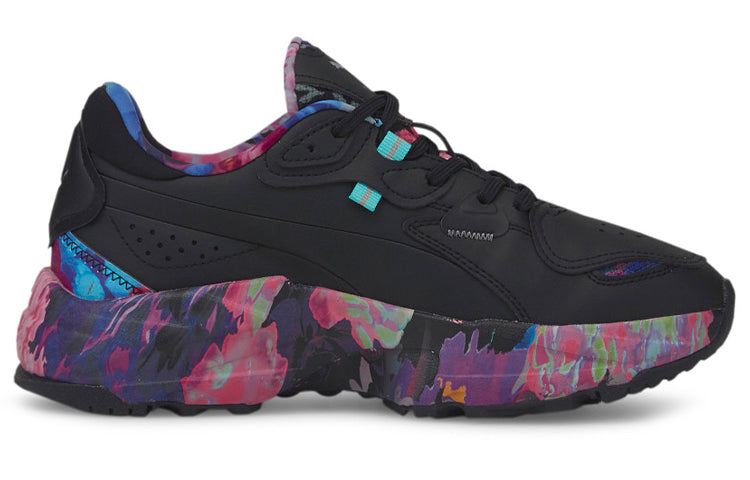 (WMNS) PUMA Orkid 'Floral - Black Elektro Aqua' 384845-01