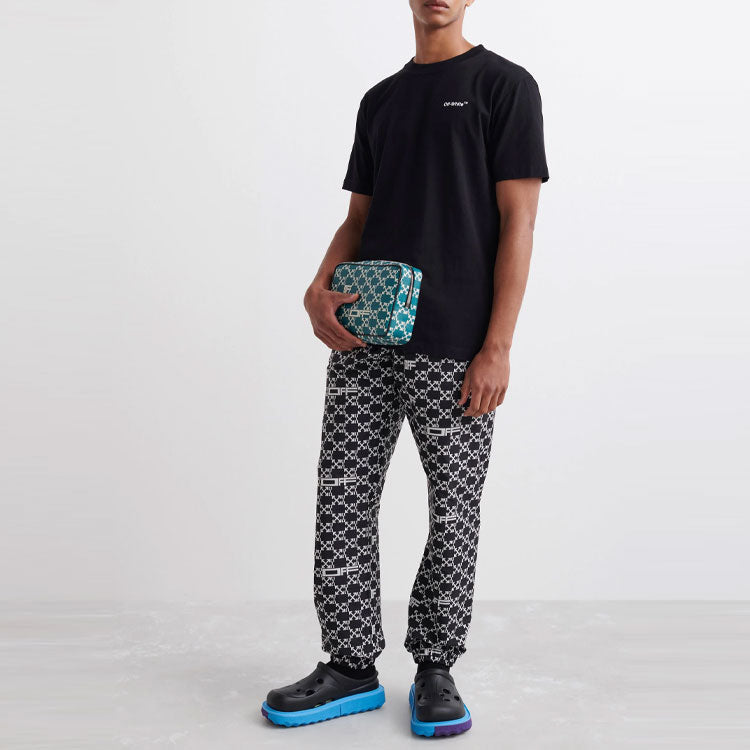 Off-White Arrow Logo Printing Round Neck Pullover Short Sleeve Loose Fit Black 17593833367835192048