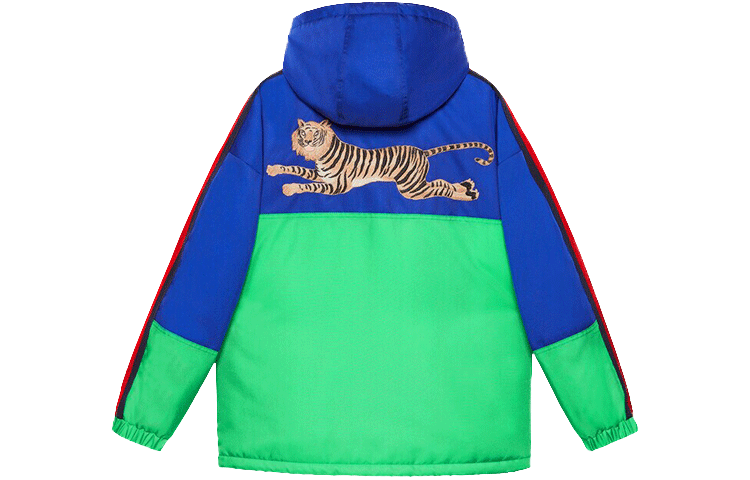 Gucci Gucci Tiger Nylon Canvas Jacket With Patch 'Blue Green' 683254-Z8AXH-4309