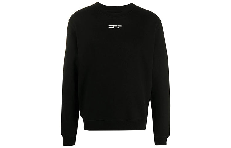 Off-White FW20 Masked Face Arrow Sweatshirt 'Black White' OMBA025E20FLE0091001