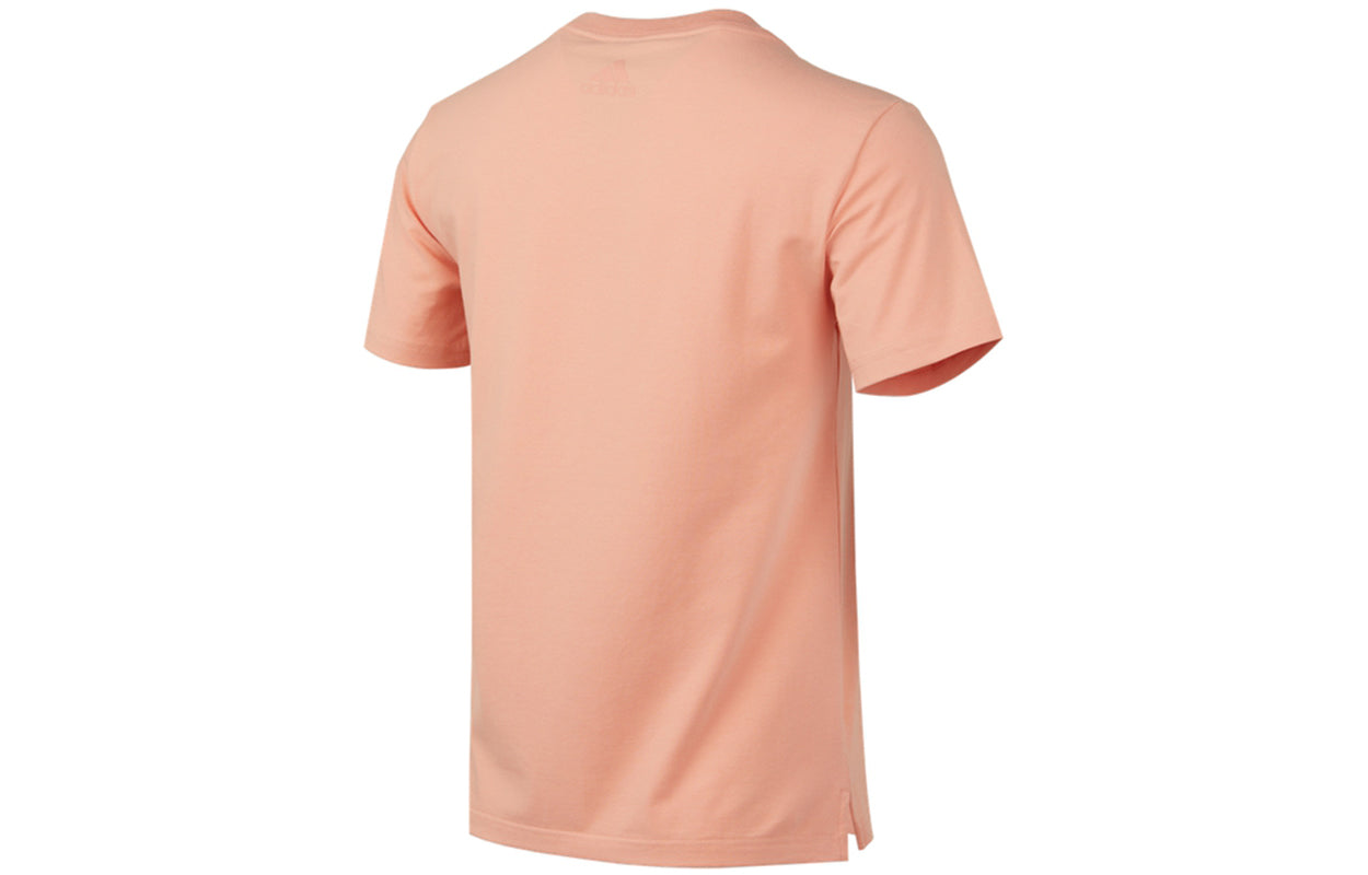 (WMNS) adidas Fi Shiny Bos Gradient Logo Short Sleeve Apricot H09749