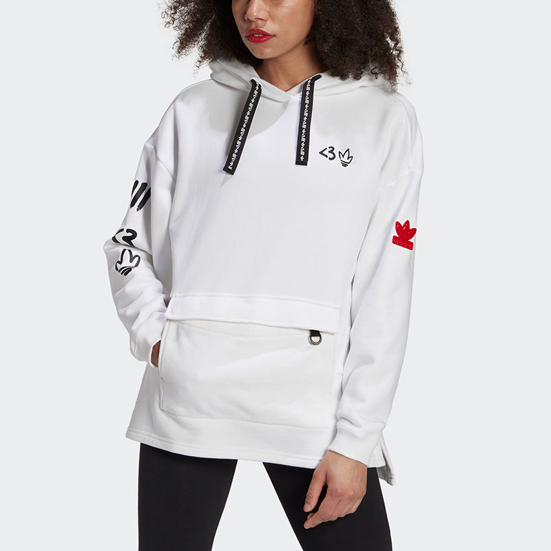 (WMNS) adidas originals Vday Hoodie 'White' H39033