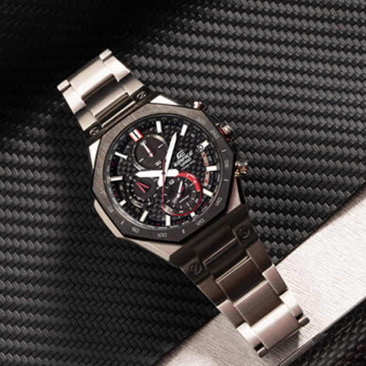 Casio Edifice Analog Octagon Watch 'Crystal Silver Black' EQW-A2100
