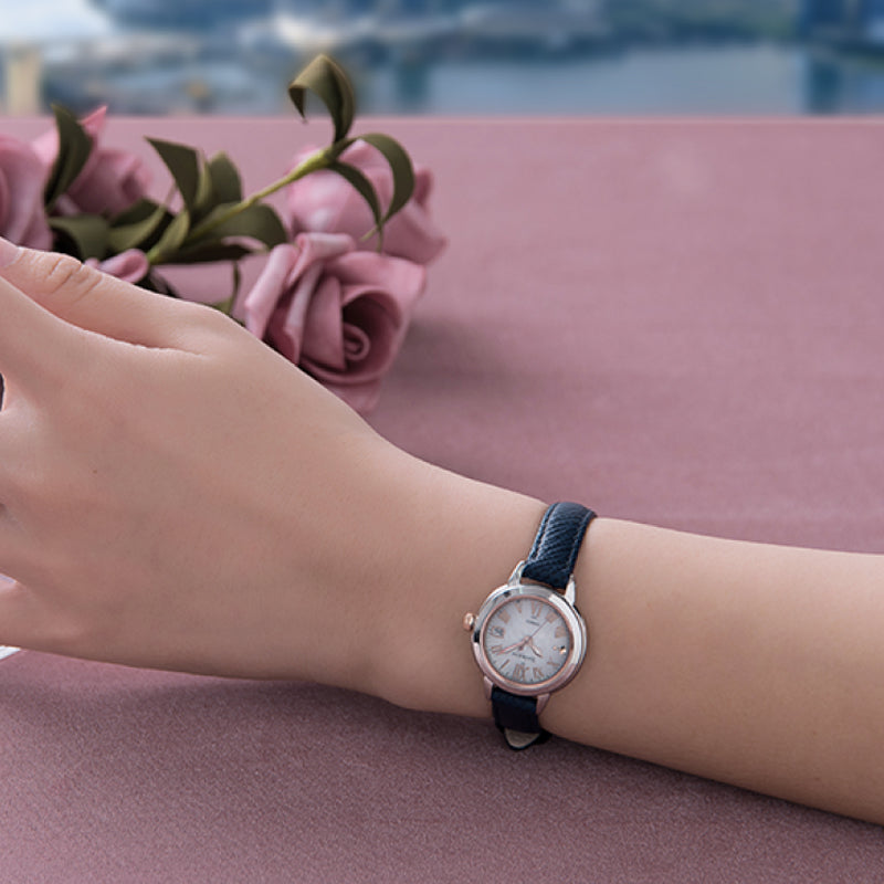 (WMNS) CASIO SHEEN Series Analog 'Blue' PEACH-GOLD-SHW-5000LTD-7A22021