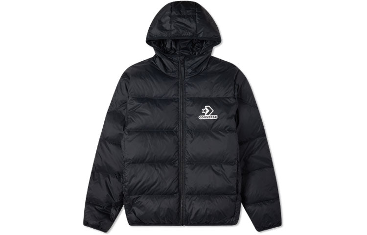 Converse Classic Casual Warm Hooded Down Jacket Asia Sizing 'Black' 10023695-001