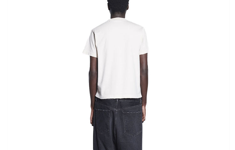 Balenciaga x RuPaul Jointly Signed FW21 Letter Printing Round Collar Male White 670943TLV579057