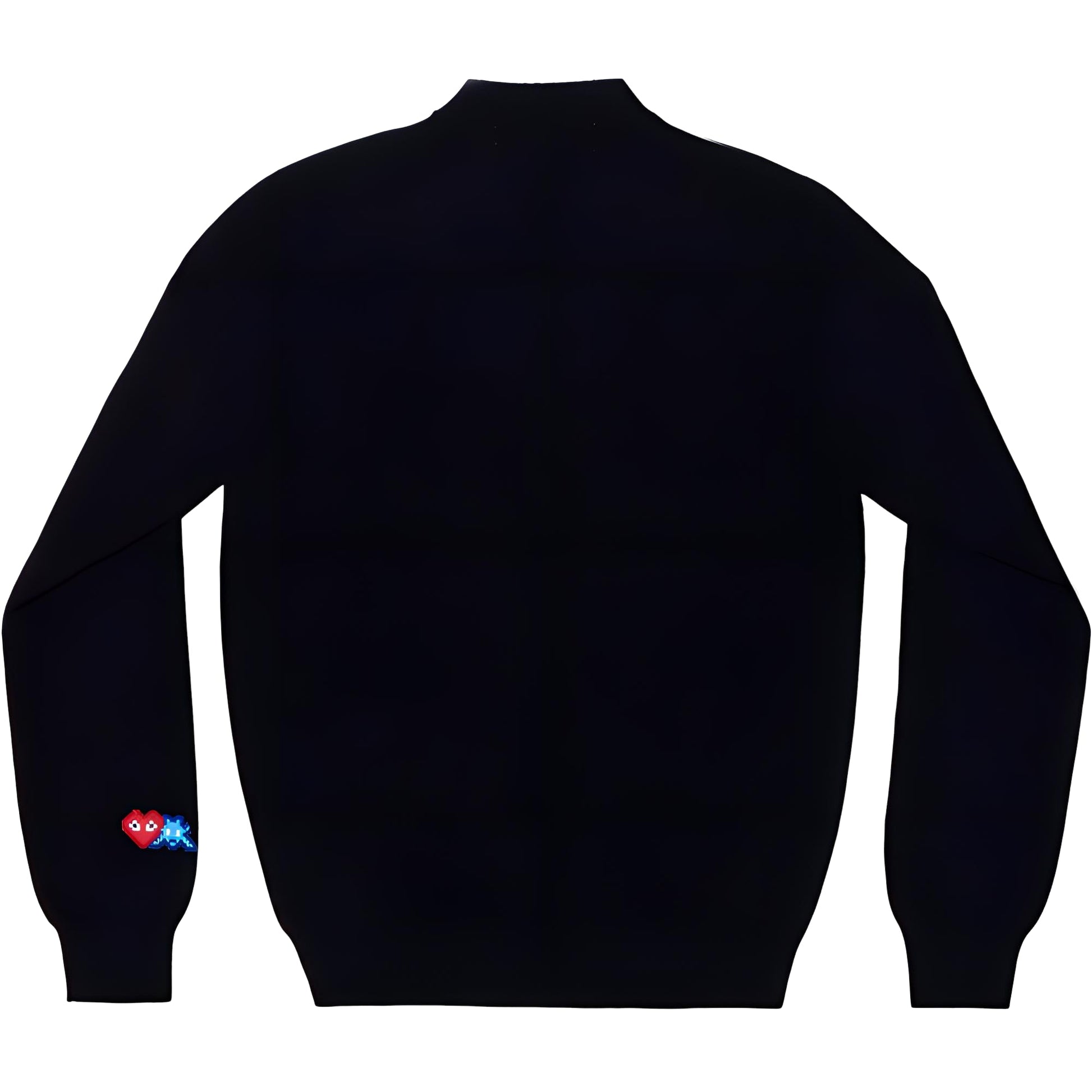 COMME des GARCONS PLAY FW25 x Invader Double Pixel Heart Cardigan 'Navy' AZ-N088-051-2