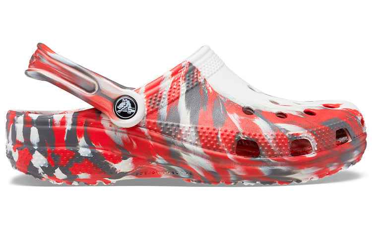 Crocs Classic Clog Marble Beach Sports Unisex Red White Sandals 'Red White' 206867-884