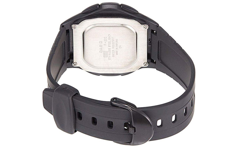 CASIO Sports Quartz Waterproof Mens Black Digital F-200W-9A