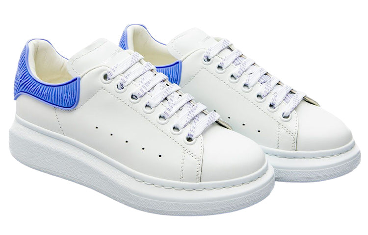 (WMNS) Alexander McQueen Oversized Shoes 'Cream White Electric Blue' 718157WICGK8870