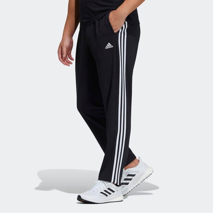 adidas M Mh 3st Wu Pnt Side Stripe Logo Casual Sports Long Pants Black GN0822