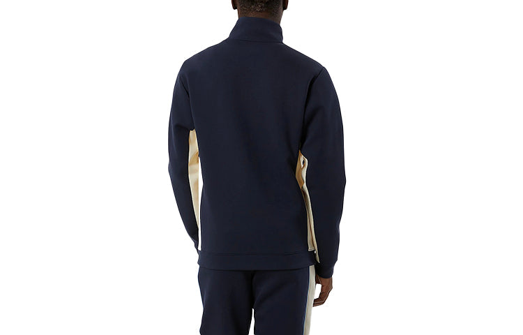 New Balance Men's New Balance x Rich Paul Crossover Stand Collar Long Sleeves Solid Color logo Jacket Navy Blue MJ13924-ECL