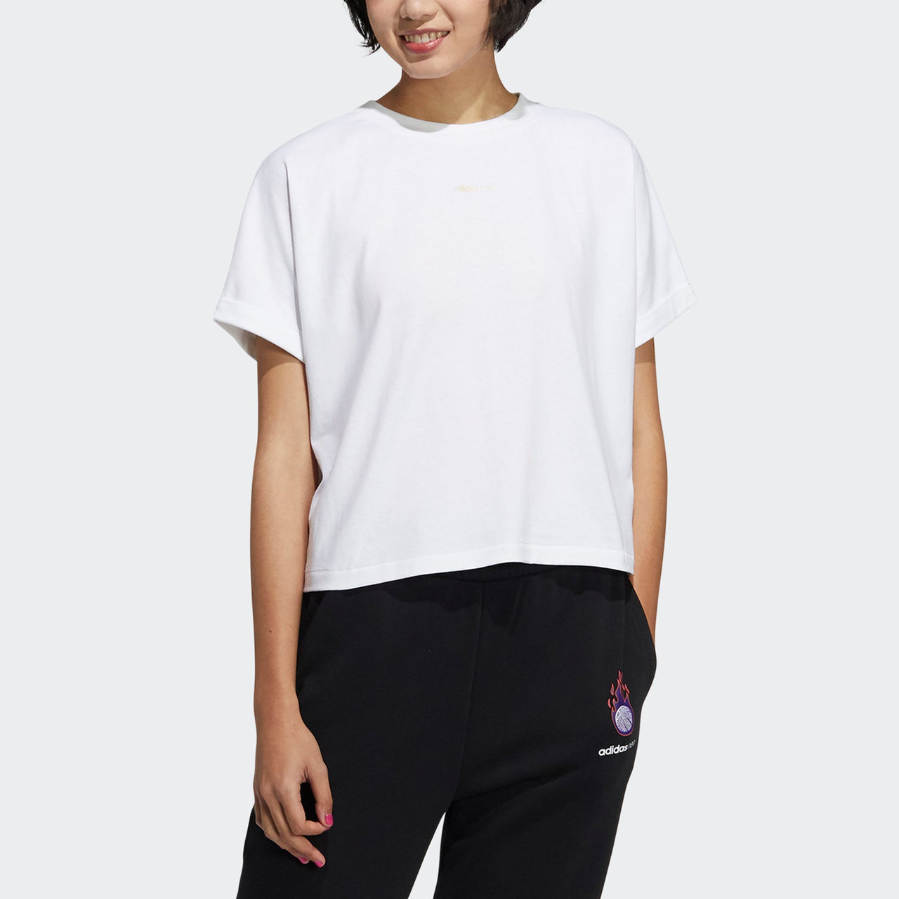 (WMNS) adidas neo July Tee 2 Leisure Sports Short Sleeve White H16281