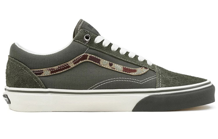 Vans Old Skool Low Top Casual Skate Shoes Unisex Green White Camouflage 'Green White' VN0A5JMI6NL