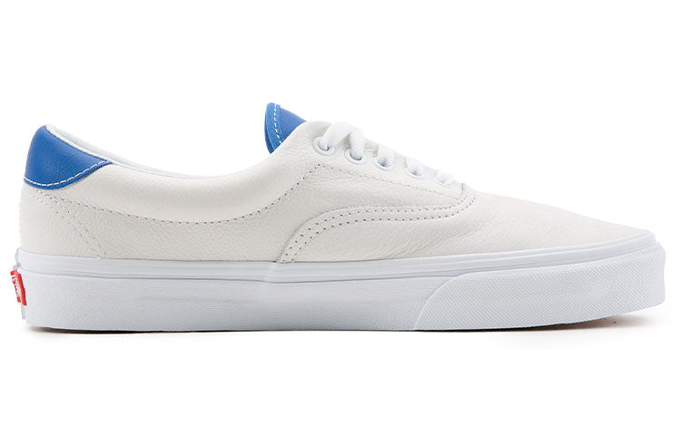 Vans Era Leather Lightweight Cozy Low Tops Casual Skateboarding Shoes Unisex White Blue VN0A38FS2HK