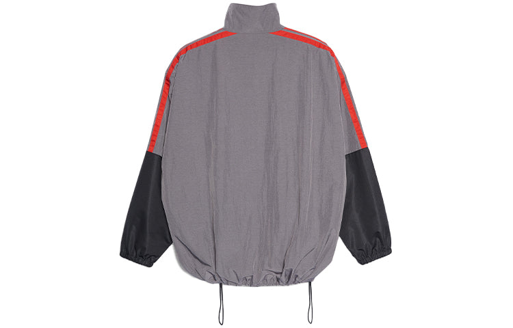 Balenciaga Two-Tone Logo-Print Shell Jacket 'Grey' 534317TDO051408
